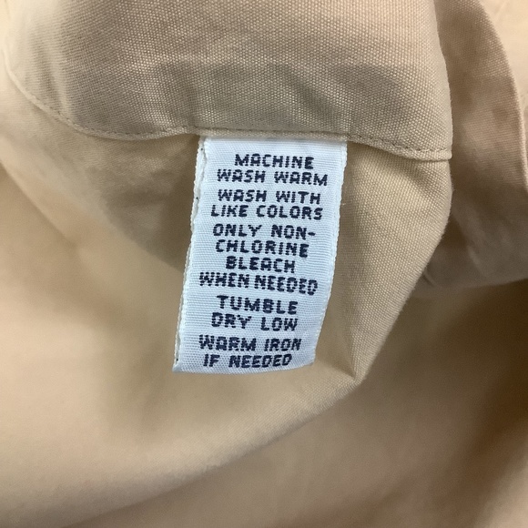 Ralph Lauren Men's Classic Fit Khaki Button Down Shirt M - Picture 7 of 8